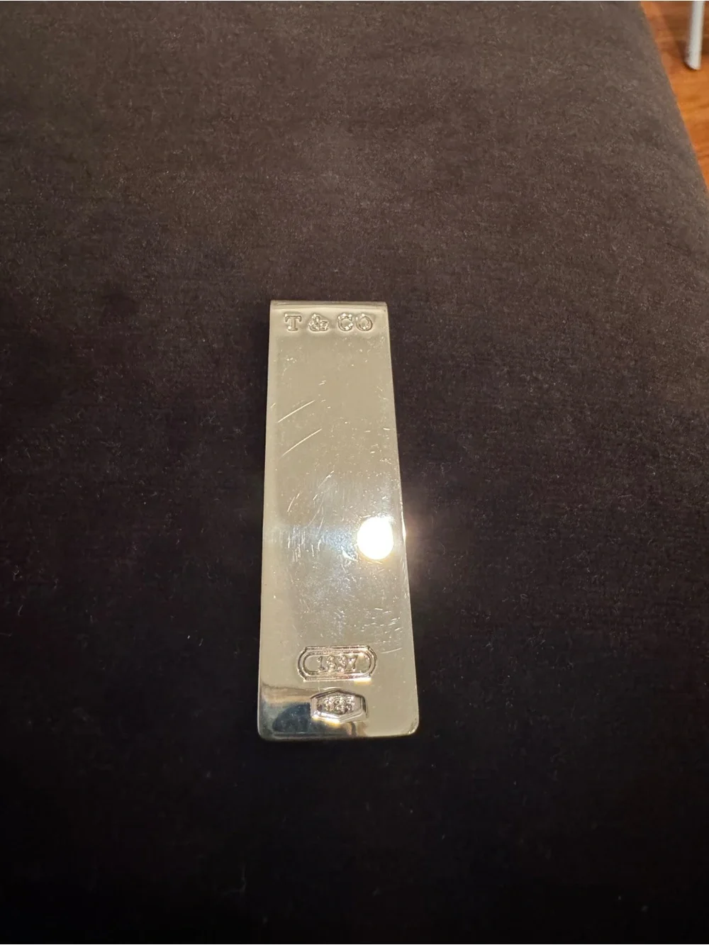 Vintage Luxury Tiffany & Co Sterling Silver 1837 Money Clip